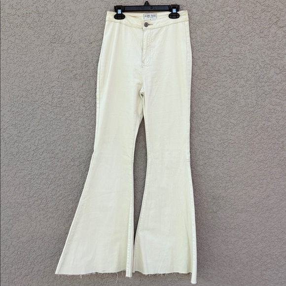 Blank Paige Denim - Blank Paige Cream Flare Jeans - High Waist Wide Leg